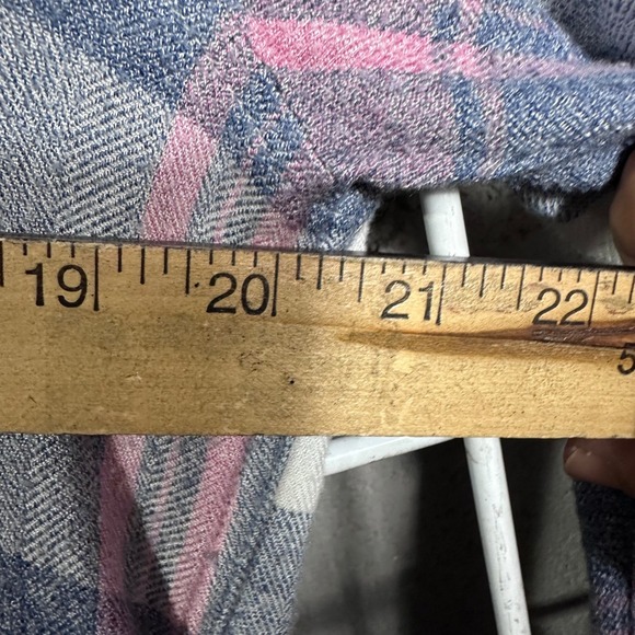 Rails L Plaid Button up Shirt Check Lightweight Flannel Style Casual Oversized - Picture 6 of 7